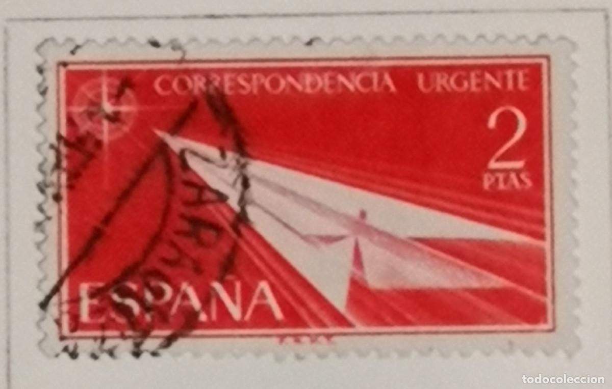 Sellos: USADO - 1956 ALEGORIA - 2 PTAS - Edifil 1185 - Foto 1