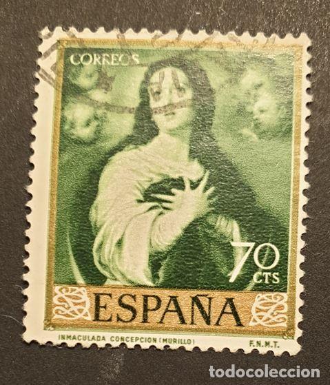Sellos: Espa&ntilde;a 1960 - Bartolom&eacute; Estevan Murillo, 70c. (Edifil 1273 &ordm;) - Foto 1