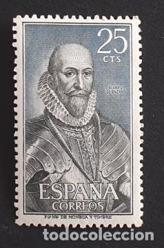 Sellos: Espa&ntilde;a 1966 - Pesonajes espa&ntilde;oles, 25c. (Edifil 1705 **) - Foto 1