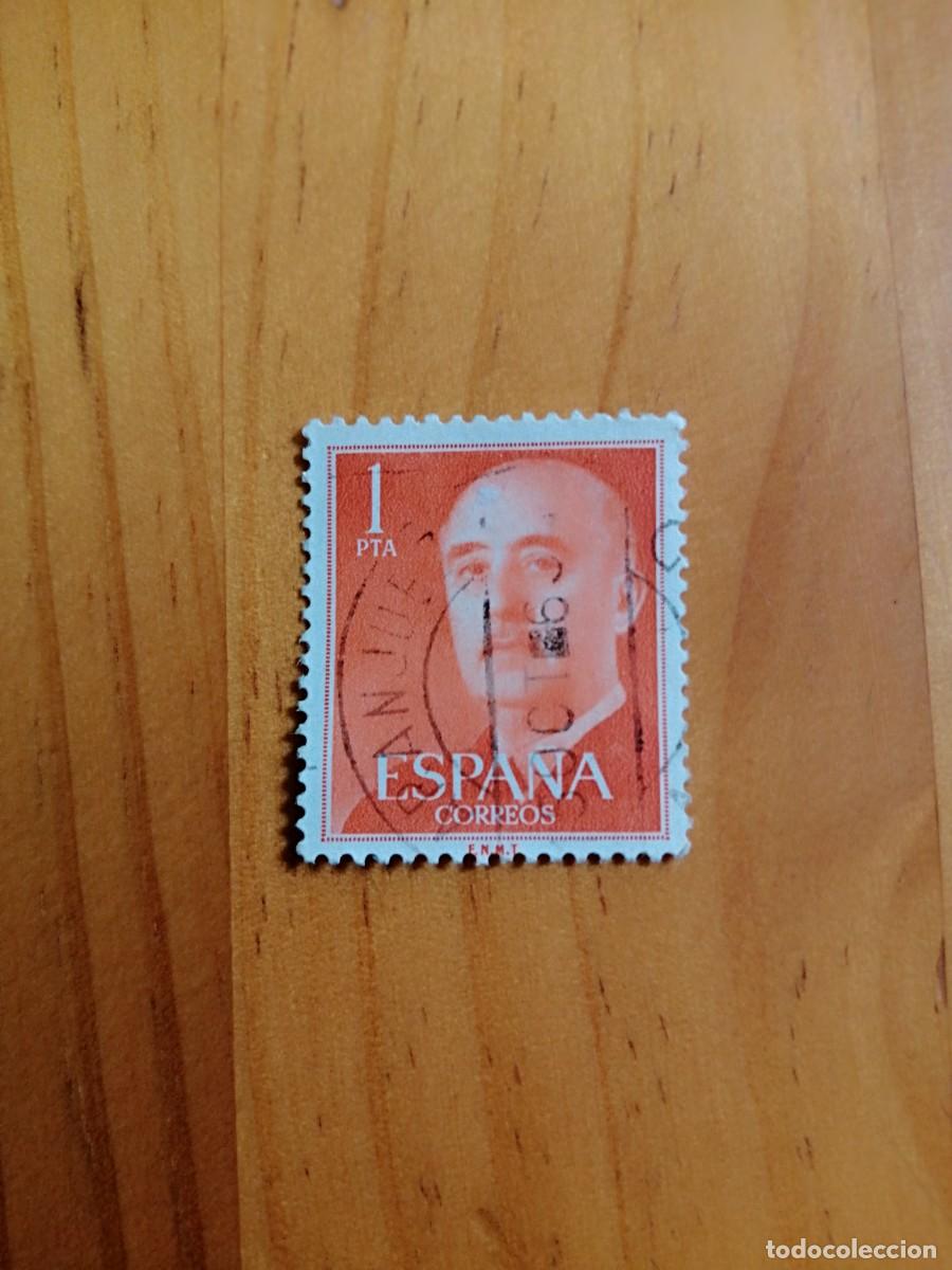 Sellos: 1 PESETA - EDIFIL 1153, ROJO - SERIE: 1955-56 GENERAL FRANCO - MATASELLO: ARANJUEZ 30 0CT 63