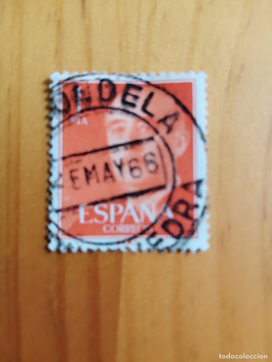 Sellos: 1 PESETA - EDIFIL 1153, ROJO - SERIE: 1955-56 GENERAL FRANCO - MATASELLO: REDONDELA 26 MAY 66