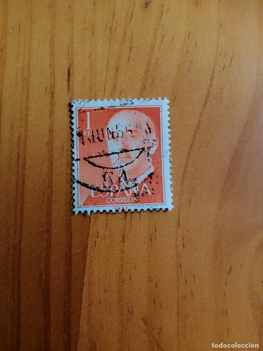 Sellos: 1 PESETA - EDIFIL 1153, ROJO - SERIE: 1955-56 GENERAL FRANCO - MATASELLO: 10 JUN 66
