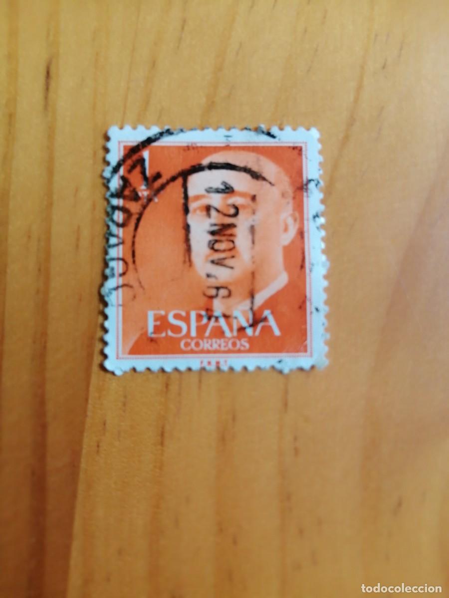 Sellos: 1 PESETA - EDIFIL 1153, ROJO - SERIE: 1955-56 GENERAL FRANCO - MATASELLO: 12 NOV 64 ZARAGOZA
