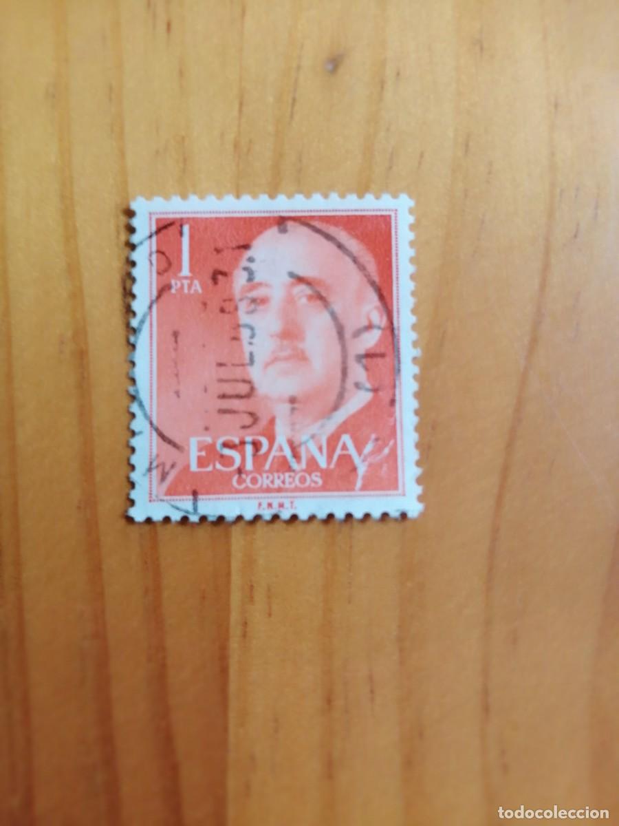 Sellos: 1 PESETA - EDIFIL 1153, ROJO - SERIE: 1955-56 GENERAL FRANCO - MATASELLO: 3 JUL 58