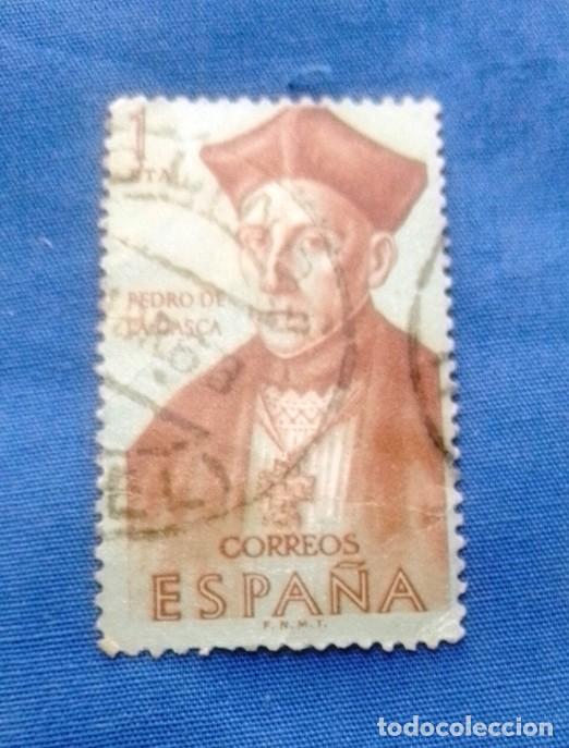 Sellos: sello Espa&ntilde;a Pedro de la Gasca 1 pta usado - Foto 1