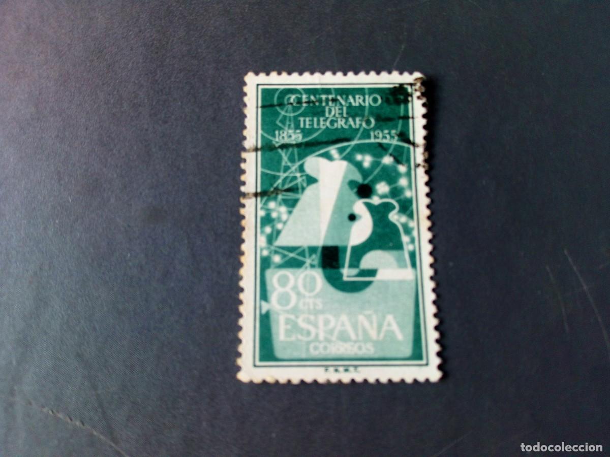 Sellos: ESPA&Ntilde;A 1955, CENTENARIO DEL TEL&Eacute;GRAFO, FILABO 1181 - Foto 1