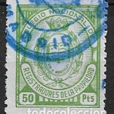 Sellos: FISCALES COLEGIO OFICIAL REGISTRADORES DE LA PROPIEDAD, 1966 ALEMANY Nº 49 (O)