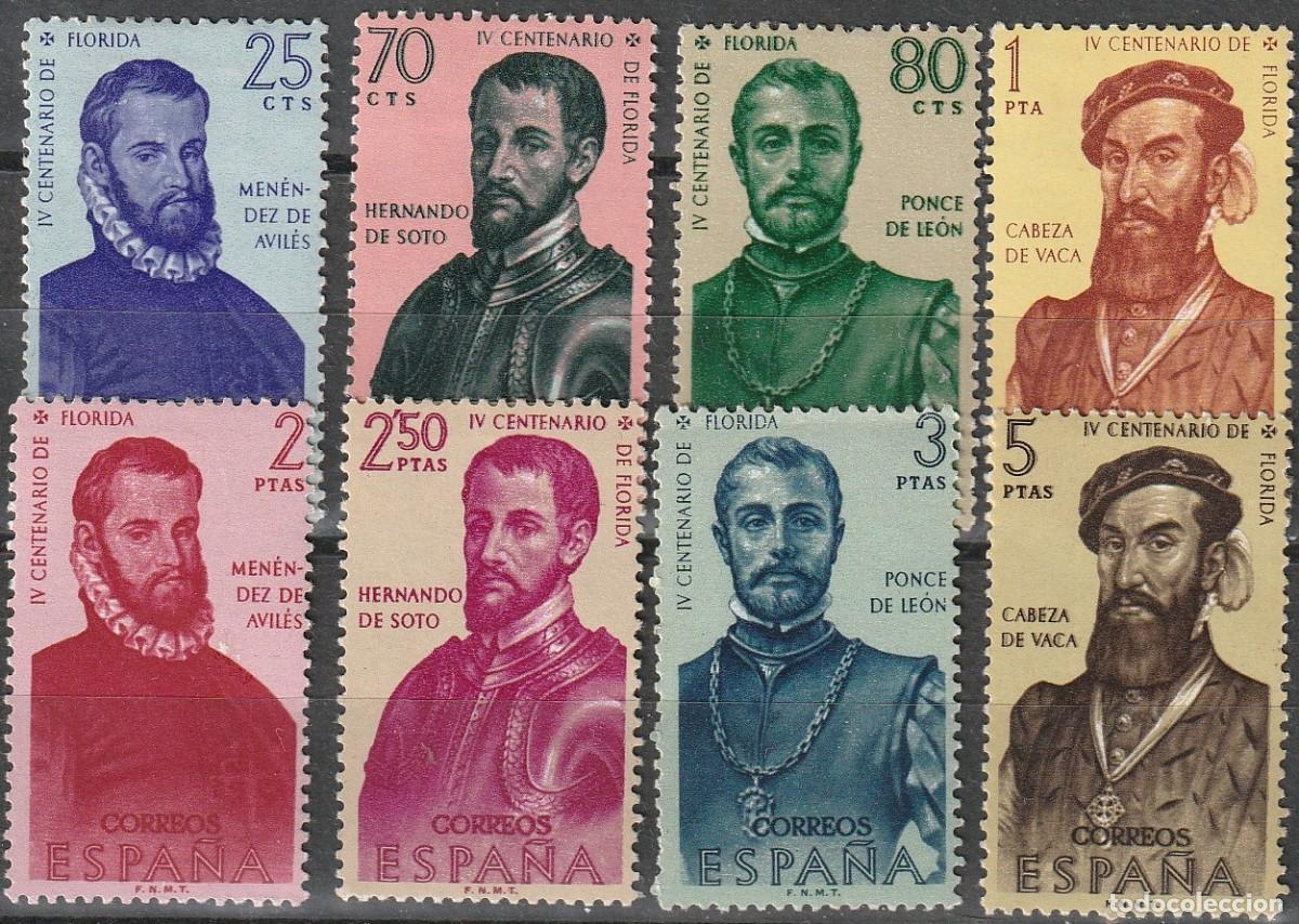 Sellos: ESPA&Ntilde;A 1960 conquistadores serie completa - Foto 1