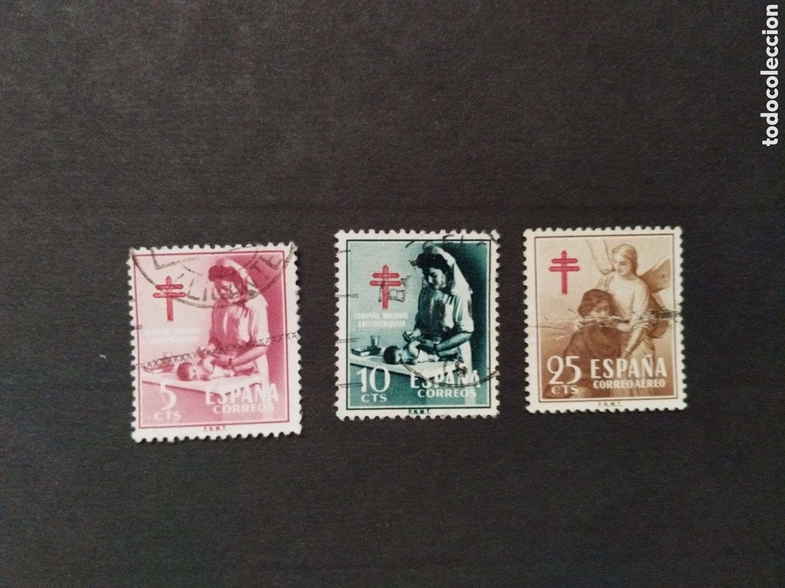 Sellos: Espa&ntilde;a 2&deg;Centenario 1953 num 1121/23 - Foto 1