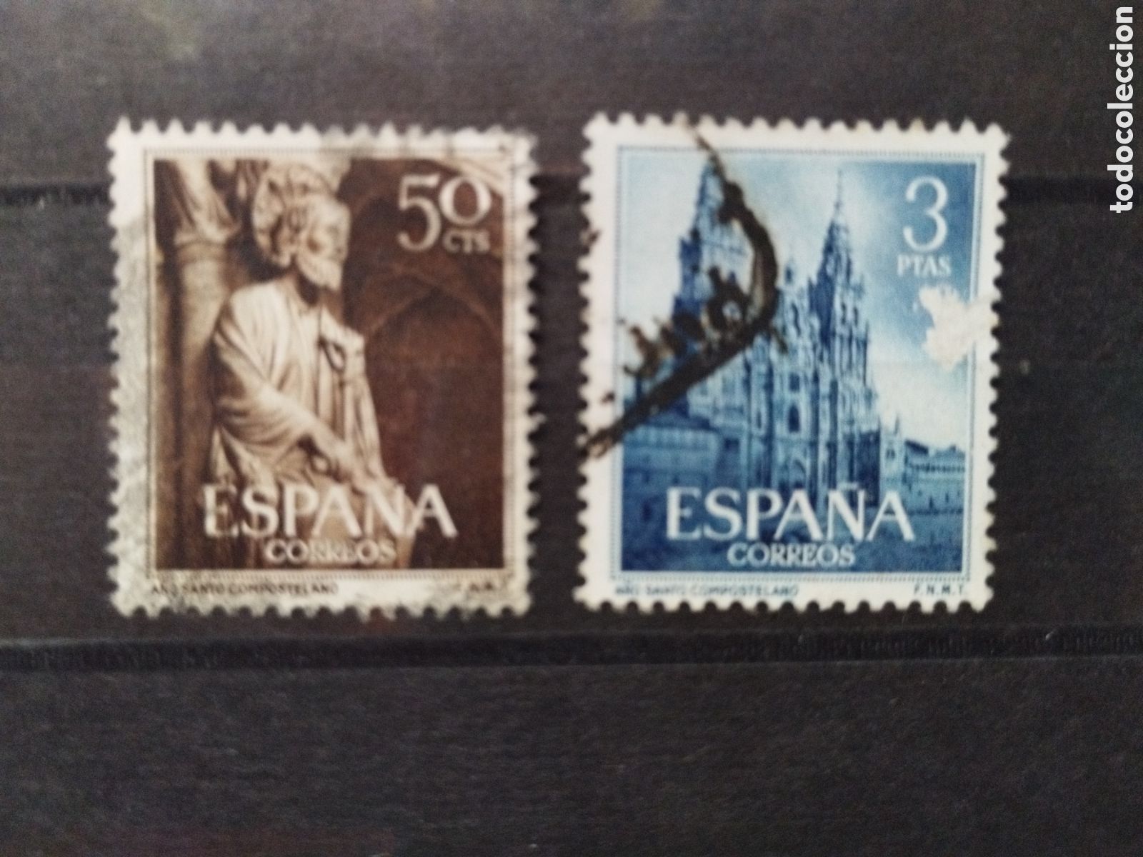 Sellos: Espa&ntilde;a 2&deg;Centenario Correos 1954 num 1131/32 - Foto 1