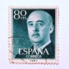 Sellos: SELLO POSTAL ANTIGUO ESPAÑA 1955 80 C GENERAL FRANCISCO FRANCO