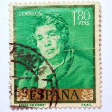 Sellos: SELLO POSTAL ESPAÑA 1959 1,80 PTA ESOPO POR DIEGO DE VELÁZQUEZ , CONMEMORATIVO