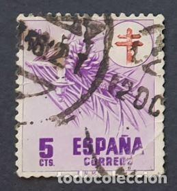 Sellos: Espa&ntilde;a 1950 - Pro Tuberculosos, 5c. (Edifil 1084 &ordm;) - Foto 1