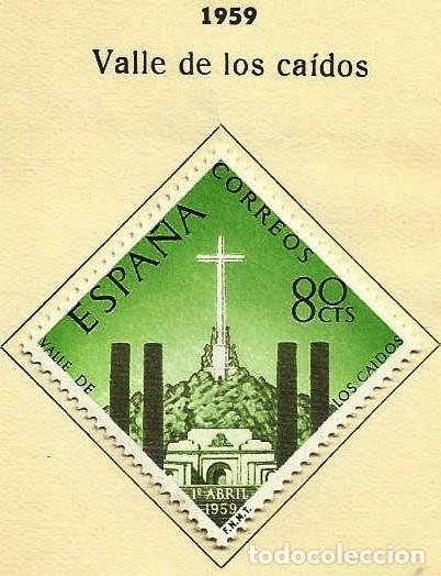 Sellos: ESPA&Ntilde;A 1959 - EL VALLE DE LOS CAIDOS - EDIFIL 1248* - Foto 1
