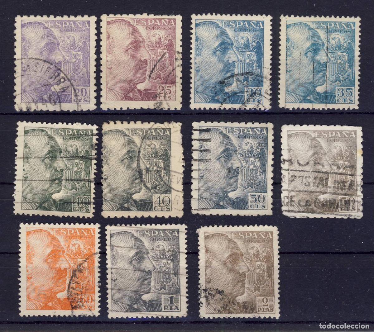 Sellos: 1940-45.- FRANCO.-VARIOS.- USADOS.- (06).