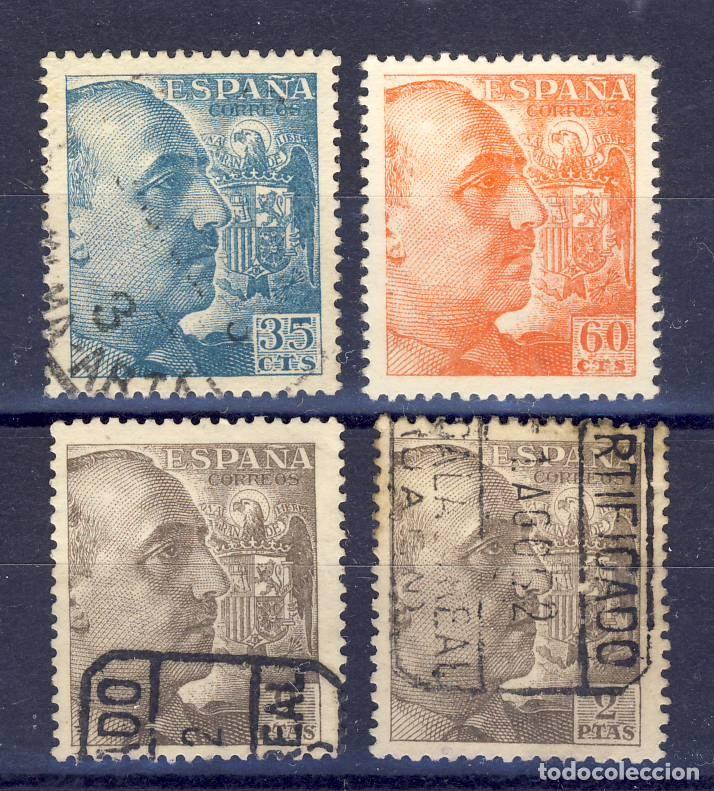 Sellos: 1940-45.- FRANCO.- VARIOS VALORES .- USADOS.- (14).