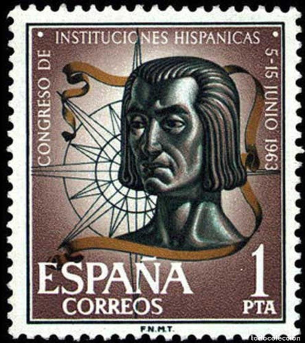 Sellos: ESPA&Ntilde;A 1963 - INSTITUCIONES HISPANICAS - EDIFIL 1515** - Foto 1