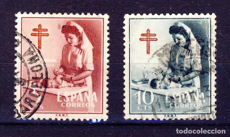 Sellos: 1953.- PRO TUBERCULOSOS.- ED. 1121 - 1122 .- USADOS.- (5).