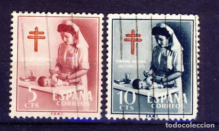 Sellos: 1953.- PRO TUBERCULOSOS.- ED. 1121 - 1122 .- USADOS.- (6).