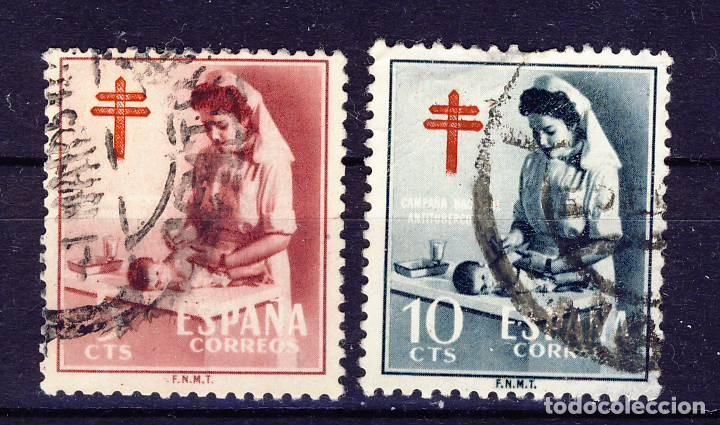 Sellos: 1953.- PRO TUBERCULOSOS.- ED. 1121 - 1122 .- USADOS.- (7).