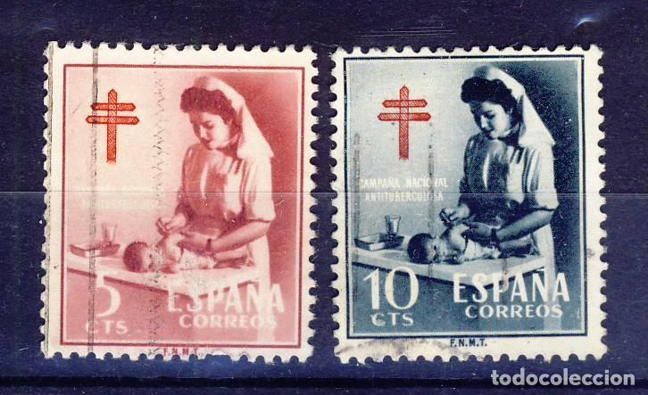 Sellos: 1953.- PRO TUBERCULOSOS.- ED. 1121 - 1122 .- USADOS.- (10).