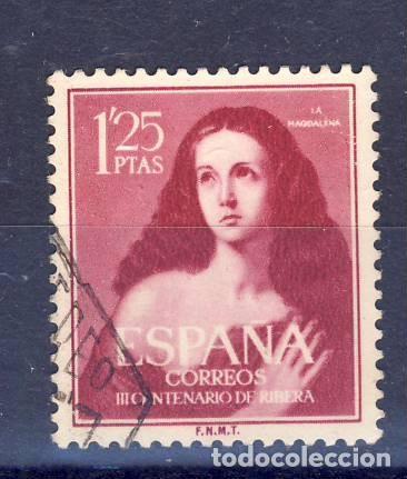 Sellos: 1954.-III CENTENARIO DE RIBERA: EL ESPA&Ntilde;OLETO.- SANTA MAR&Iacute;A MAGDALENA.-- ED. 1129.- (6)