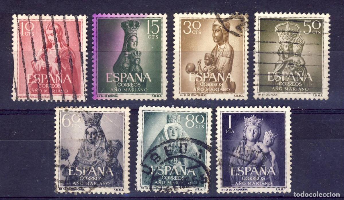 Selos: 1954.- A&Ntilde;O MARIANO.- ED. 1132-1133-1135-1136-1137-1138-1139.- 7 VALORES.-3 -