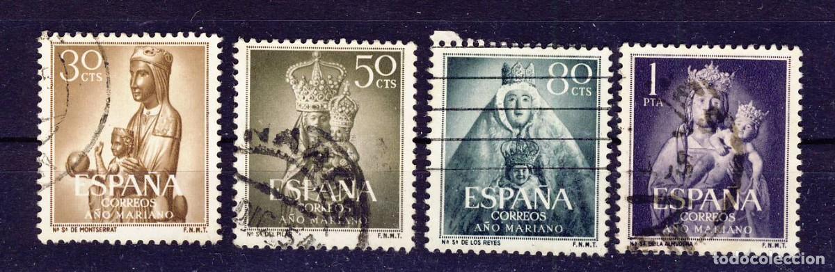 Sellos: 1954.- A&Ntilde;O MARIANO.- ED. 1135-1136-1138-1139.- 4 VALORES.-(3)