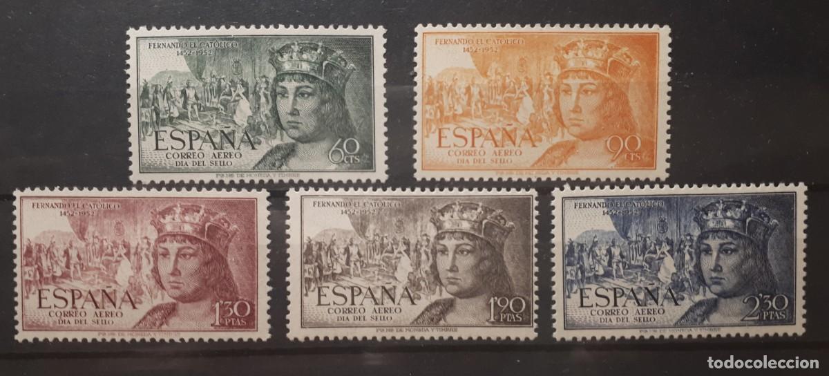 Sellos: Espa&ntilde;a ** 1952.Edifil 1111/15. - Foto 1