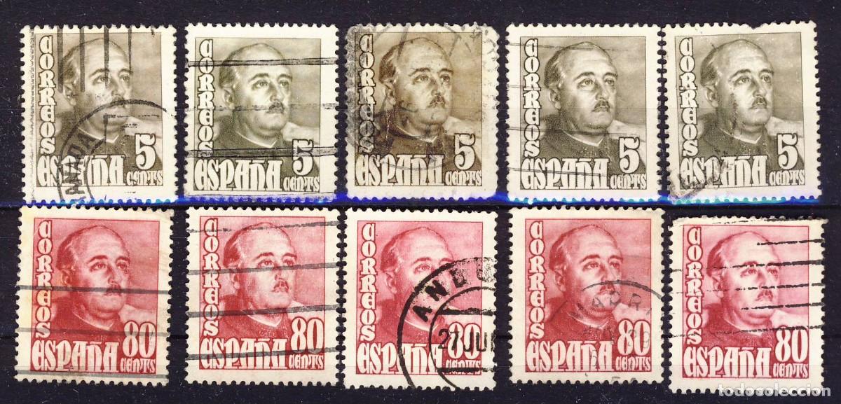 Timbres: 1948-54.- FRANCO .- ED. 1020 y 1023.- (2)