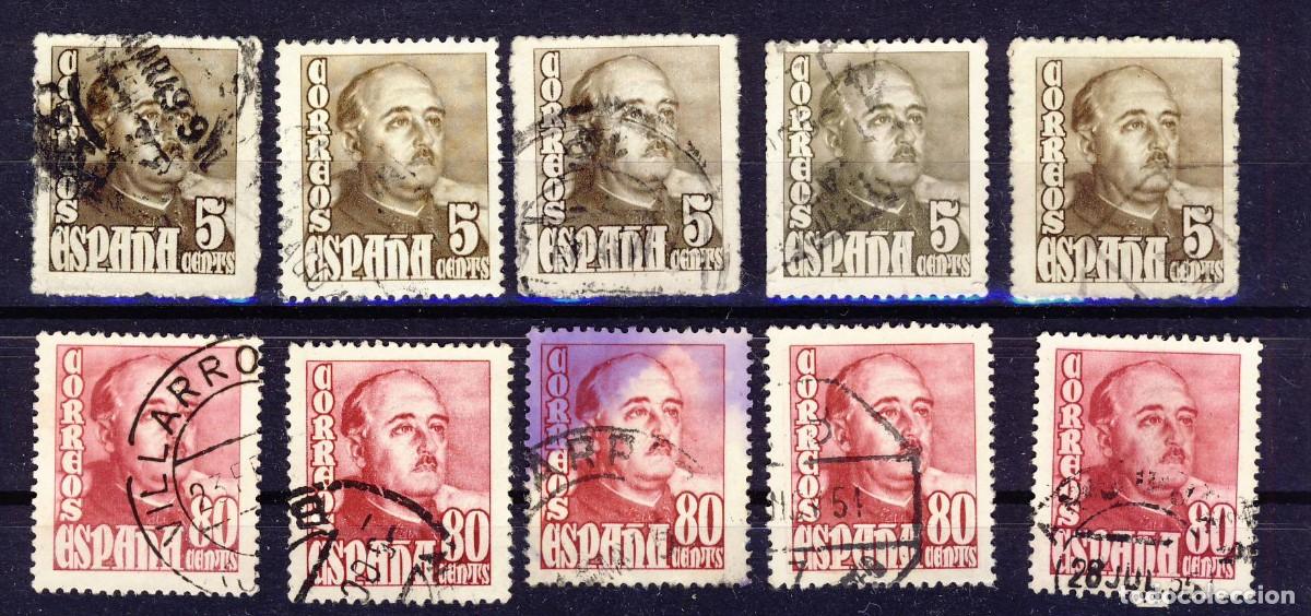 Timbres: 1948-54.- FRANCO .- ED. 1020 y 1023.- (3)