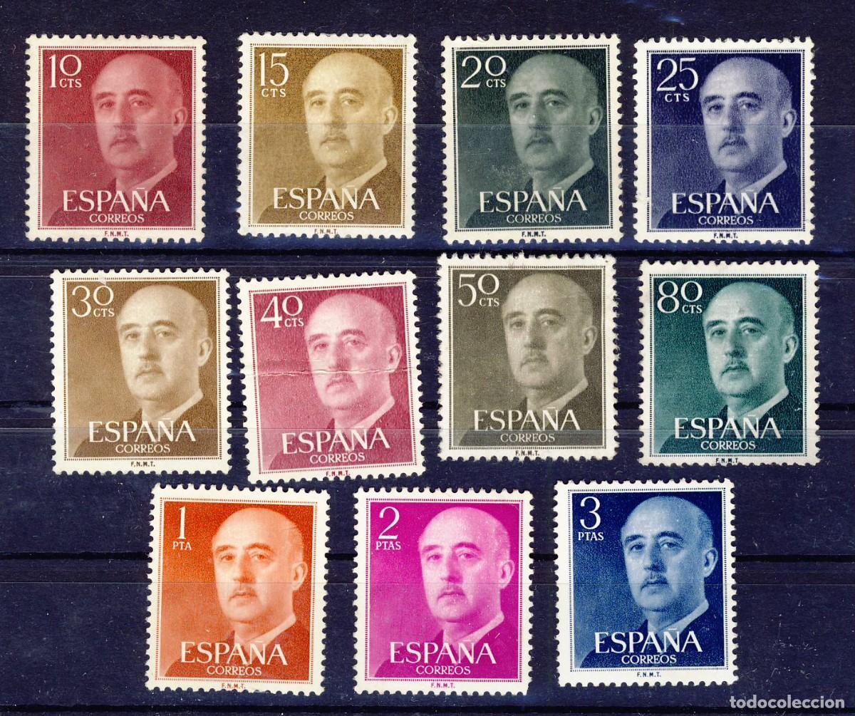 Timbres: 1955-56.- FRANCO .- ED. 1143 - 44- 45- 46- 47- 48-49- 52-53-58-59.-