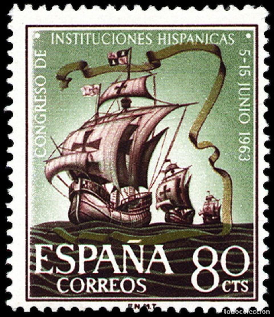 Sellos: ESPA&Ntilde;A 1963 - INSTITUCIONES HISPANICAS - EDIFIL 1514** - Foto 1