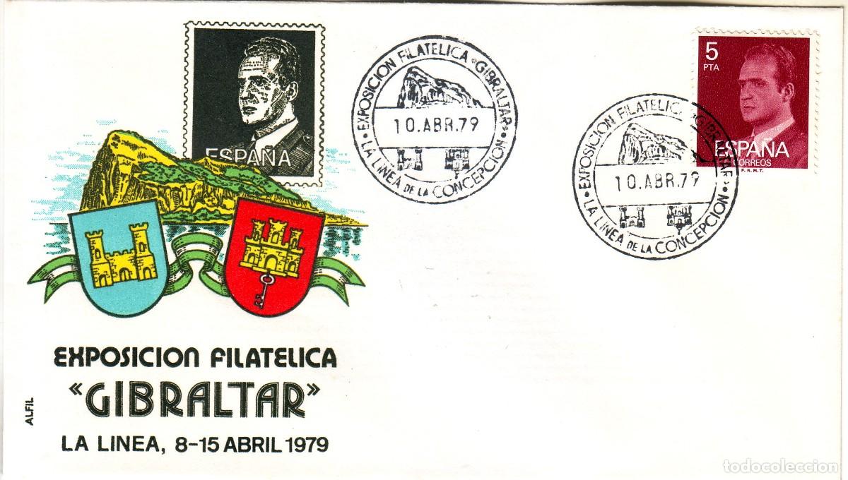 Sellos: SOBRE EXPOSICI&Oacute;N FILATELICA GIBRALTAR . LA LINEA DE LA CONCEPCI&Oacute;N - Foto 1