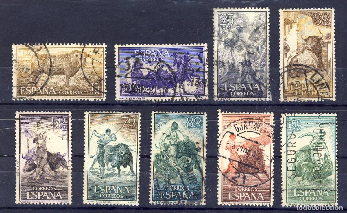 Sellos: 1960.- FIESTA NACIONAL.- TAUROMAQUIA.- CORREO ORDINARIO.- ED. 1254-1265 (MENOS ALGUNOS)).-
