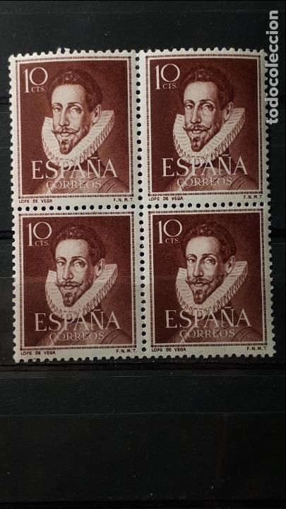Sellos: Espa&ntilde;a ** .A&ntilde;o 1950. Edifil 1072. BLOQUE DE 4. - Foto 1