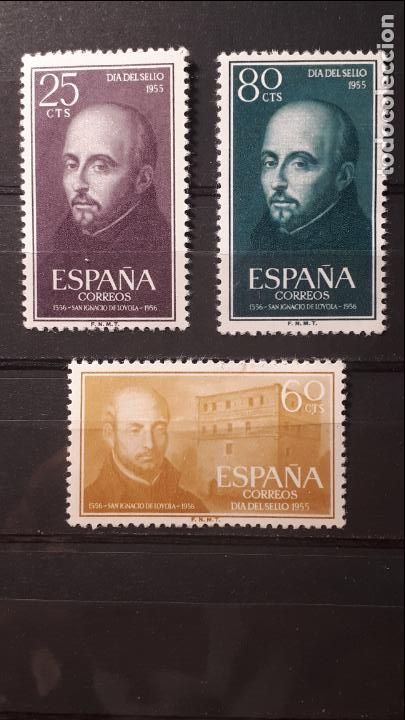 Sellos: Espa&ntilde;a ** A&ntilde;o 1955. Edifil 1166/68 - Foto 1