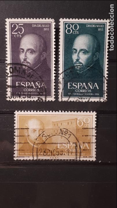 Sellos: Espa&ntilde;a &deg;. A&ntilde;o 1955. Edifil 1166/68 - Foto 1