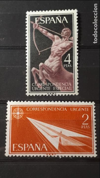 Sellos: Espa&ntilde;a &deg; A&ntilde;o 1956. Edifil 1185/6 - Foto 1