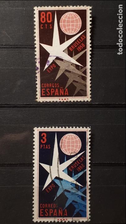 Sellos: Espa&ntilde;a &deg; A&ntilde;o 1958. Edifil 1220/21 - Foto 1