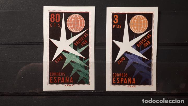 Sellos: Espa&ntilde;a ** A&ntilde;o 1958. Edifil 1220/21 Sin Dentar - Foto 1