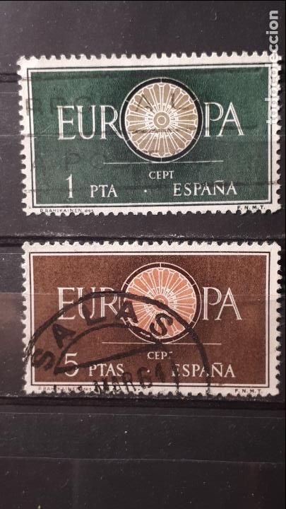 Sellos: Espa&ntilde;a &deg;. A&ntilde;o 1960, Edifil.- 1294/5 - Foto 1