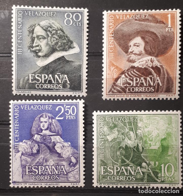 Sellos: ESPA&Ntilde;A. A&Ntilde;O 1961. ** . Edifil 1340/43 - Foto 1