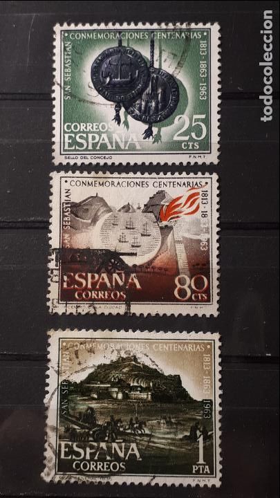 Sellos: ESPA&Ntilde;A. A&Ntilde;O 1963 &deg;. Edifil 1516/18 - Foto 1