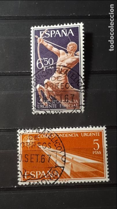 Sellos: ESPA&Ntilde;A. A&Ntilde;O 1966 &deg;. Edifil 1765/6 - Foto 1
