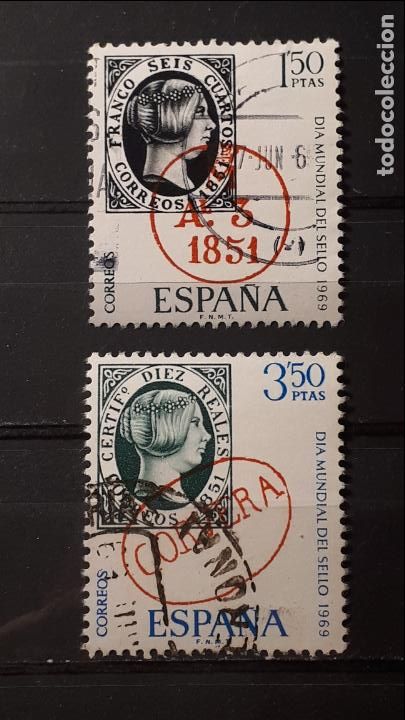 Sellos: ESPA&Ntilde;A. A&Ntilde;O 1969 &deg;.Edifil 1922/23 - Foto 1