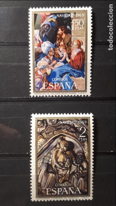 Sellos: ESPA&Ntilde;A. A&Ntilde;O 1969 ** .Edifil 1944/5 - Foto 1