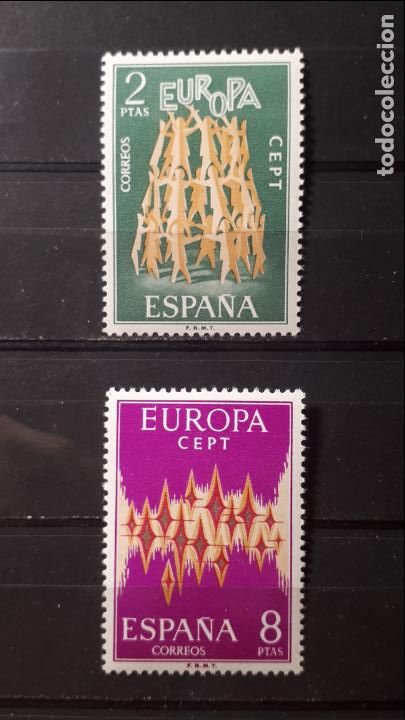 Sellos: ESPA&Ntilde;A. A&Ntilde;O 1972**. Edifil 2090/91 - Foto 1