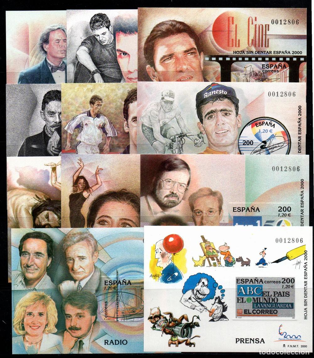 Sellos: Hojas Sin dentar n&ordm; 3756/66. Espa&ntilde;a 2000 - Foto 1
