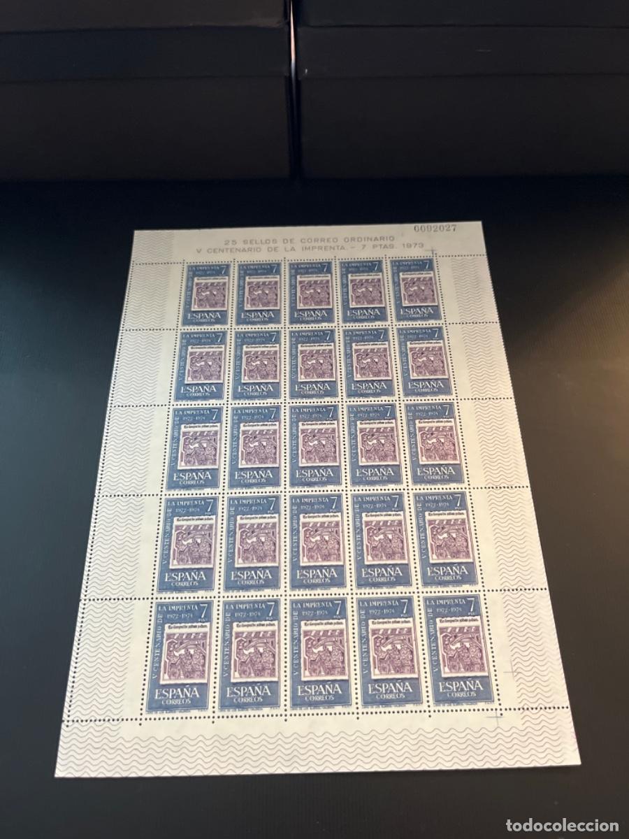 Sellos: Pliego de sellos a&ntilde;o 1973 V centenario de la imprenta - Foto 4